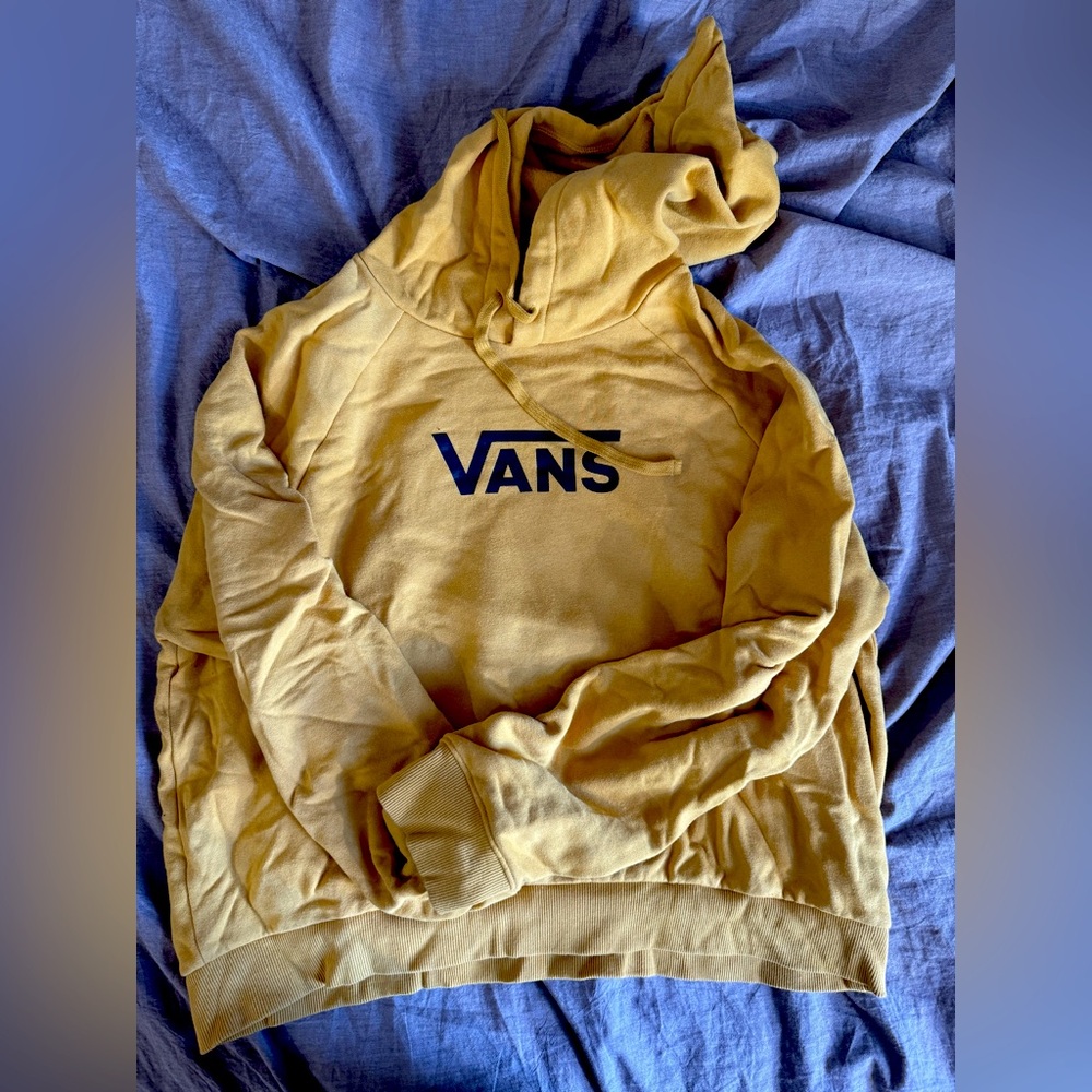 Vans cropped women’s hoodie - mustard XL